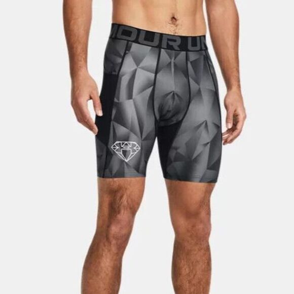 Under Armour 1385878-001 Men's Sz M Black/Silver HeatGear VVS Compression Shorts - Picture 9 of 10